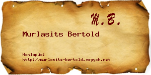 Murlasits Bertold névjegykártya